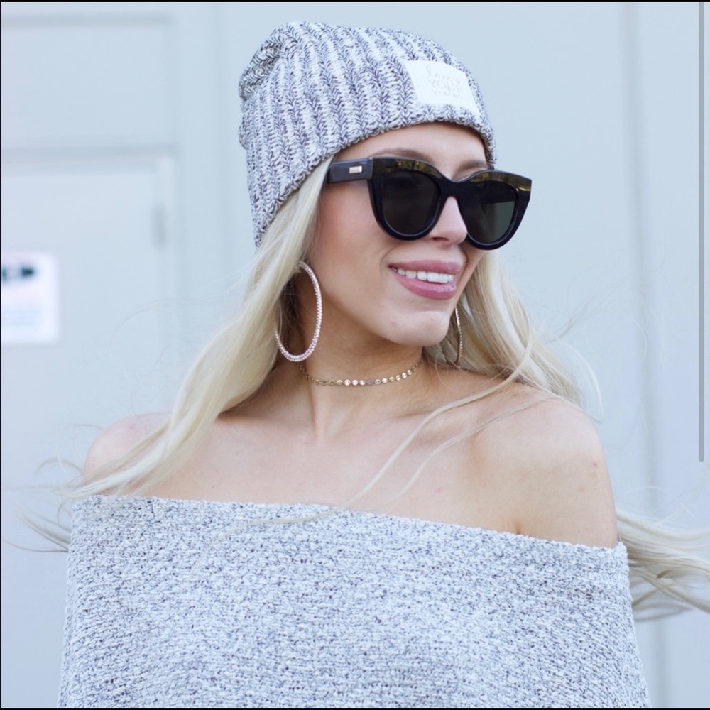 Grey Love Your Melon Beanie